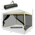 thumbnail image 3 of Outsunny Pop Up Canopy Tent, Instant Party Tent for Backyard Garden Patio, 3 of 9
