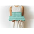 thumbnail image 7 of CGK Linens 6-Piece Breathable and Cooling Sheet Set With Extra Matching Pillowcases - King Size Bed Sheets Fits 8"-16" Mattresses, Spa Blue, 7 of 7