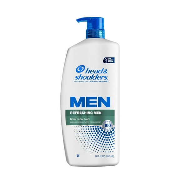Head and Shoulders Mens Dandruff Shampoo, Refreshing Menthol, 28.2 oz