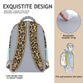 thumbnail image 4 of Everyday School Bag with Unique Leopard and Tropical Animal Print, Lightweight Student Backpack Featuring Fashionable Glitter Spots and Abstract Patterns, 4 of 6