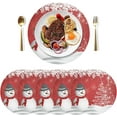 thumbnail image 3 of GZHJMY Christmas Snowman Round Placemats Non-Slip Washable Polyester Table Mats Set of 4 Heat Resistant Placemats for Kitchen Dining Table Decoration, 3 of 7