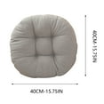 thumbnail image 3 of RBCKVXZ Round Chair Pad Seat Cushion Solid Color Soft Chair Pads Comfy Foam Cushion Pillow for Kitchen Dining Office Chair Kids Reading (Gray, 16"), 3 of 6