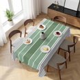 thumbnail image 3 of Sage Green Stripes Table Cloth Waterproof Tablecloths, Modern Spring Abstract Striped Tablecloth Dining Table Cover for Kitchen Party Tabletop Outdoor, Rectangle Tablecloth 60x120 Inch, 3 of 9
