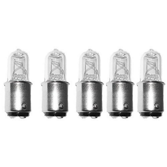 (5)-Bulbs 35 Watt JD Type BA15D 35W DC Bayonet Base T4 Halogen Light Bulb, CLEAR 35Watts Anyray A1772Y