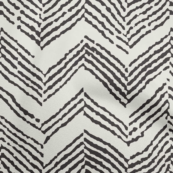 oneOone Polyester Spandex Black Fabric Geometric Diy Clothing Quilting Fabric Print Fabric By Yard 56 Inch Wide