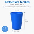 thumbnail image 2 of 12Pack Unbreakable Plastic Cups for Kids, NOGIS 5.6 oz Reusable Plastic Cups Plastic Tumblers Cups Stackable Drinking Cups for Kids & Toddlers Bright Colored- Dishwasher Safe (Random Color), 2 of 7