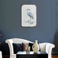 thumbnail image 3 of Vintage Blue Heron Wading in Water Metal Tin Sign, Coastal Watercolor Bird Nature Wall Decor Art Plaque for Bathroom Lake House Beach Home, 8x12 Inch, 3 of 7