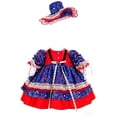 thumbnail image 6 of AZXY 23" Porch Goose Outfit, 4th of July Patriotic Clothes for Cement & Plastic Goose Statue, Independence Day Decor with Firework Lace Dress & Hat, Large Goose Costume for Yard Patio Desk, 6 of 9