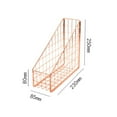 thumbnail image 4 of Nordic Style Letter Holder Book Organizer Wrought Iron Office Desktop Document Storage Rack (Rose Golden), 4 of 10