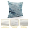 thumbnail image 4 of YINGXI  Marble Print Throw Pillow Cushion Cover, Soft Pastel Toned Abstract Wavy Pattern Ottoman Influences Image, Decorative Square Accent Pillow Case,Blue Grey 24x24in, 4 of 5