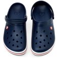 thumbnail image 3 of Crocs Crocband Sabot Femme Bleu Marine, Rouge, Blanc, 3 of 6