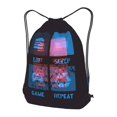 thumbnail image 3 of XMXT Waterproof Gym Bag, Game Icons Double Color Print Blue Drawstring Backpack for Men, m Black, 3 of 8