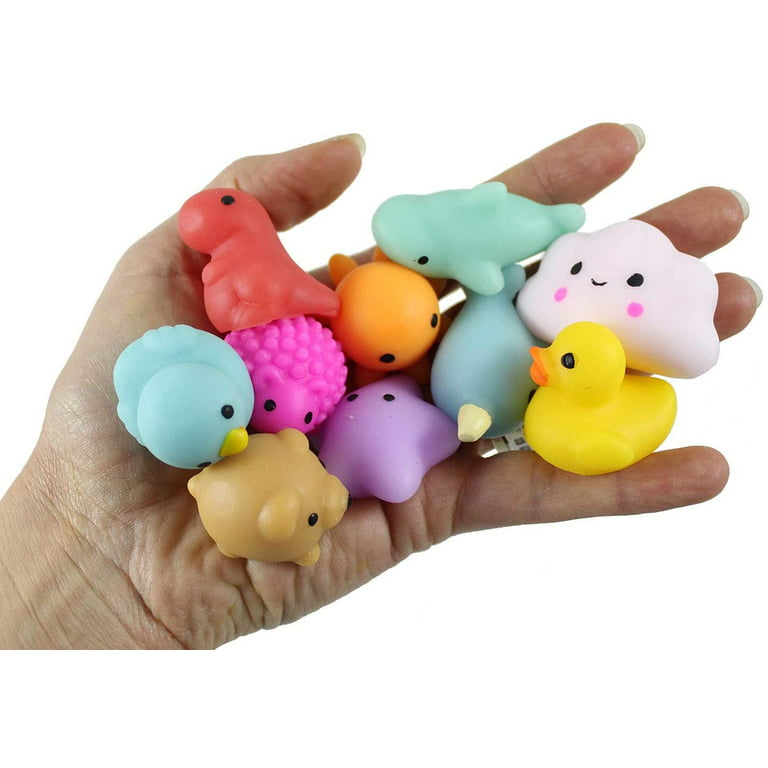 12 Cute Animal Boxed Mochi Squishy Animals - Kawaii - Sensory, Stress,  Fidget Party Favor Toy Bulk - Bright 
