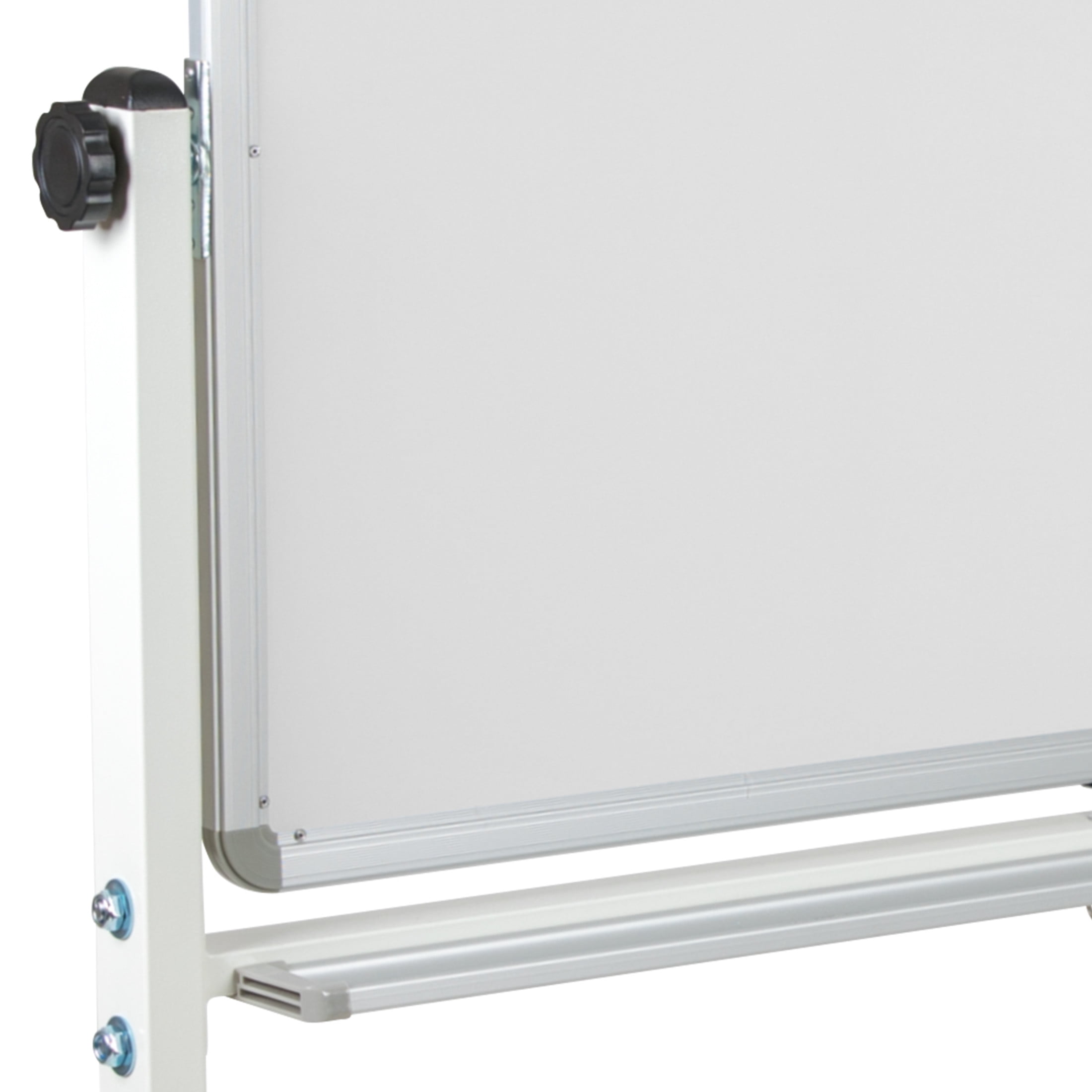 Flash Furniture HERCULES Series 45.25"W x 54.75"H Double-Sided Mobile White Board with Pen Tray