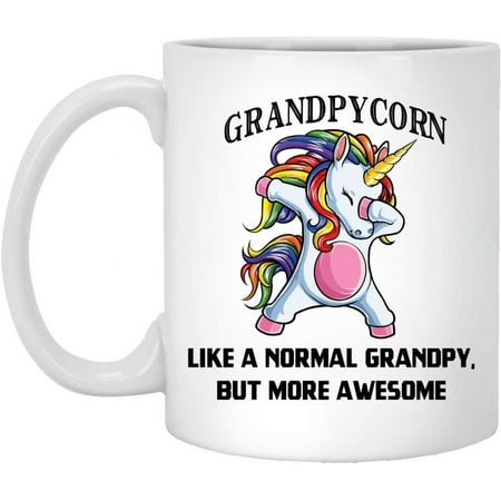 

Novelty Grandpycorn Mug - Grandpycorn Like A Normal Grandpy But More Awesome - Mug For Grandpy Birthday Or Christmas Coffee Mug 11 Oz