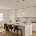 thumbnail image 3 of YANSUN 6 in 1-Light Polished Chrome Crystal Modern Farmhouse Pendant Lights for Home DIY, Hanging Lamp Kitchen Island Dining Room (3-Pack), 3 of 8