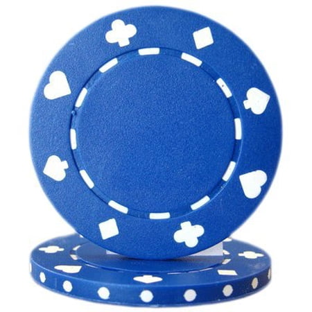 Brybelly Suited Poker Chips (50-Piece)  Blue  11.5gm