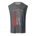 thumbnail image 4 of kpoplk Mens 4th of July American Flag Tank Tops Hawaiian Beach Top Mens Undershirt Sleeveless Muscle Tees Grey,XXL, 4 of 4
