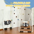 thumbnail image 2 of KloKick Toddler Swing - Baby Swing with Foldable Stand, Indoor/Outdoor Swing Set for Ages 1-3, Canvas Seat, 55lbs Capacity, 2 of 7