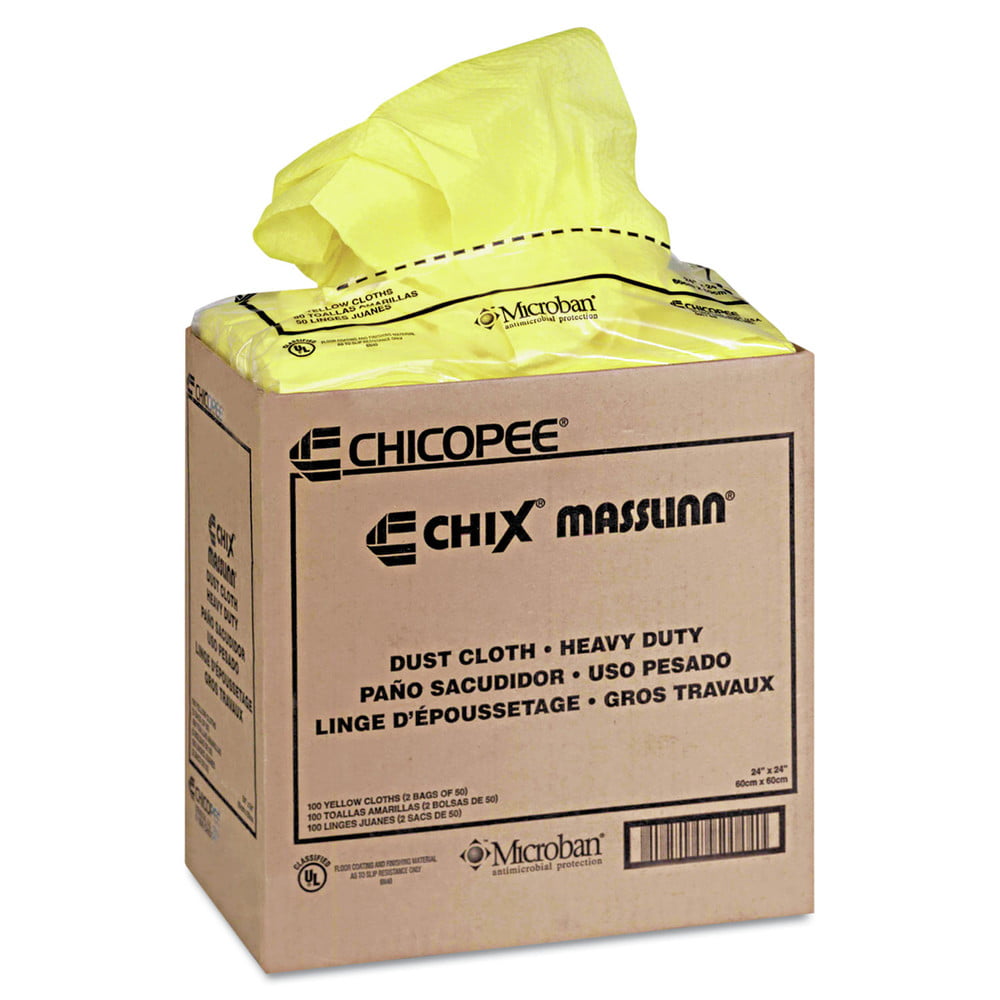 2 Bags of 50 by CHIX Chicopee Masslin Yellow Dust Cloths