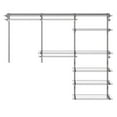 Gymax Custom Closet Organizer Kit 4 to 6 FT Wallmounted Closet System