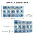 thumbnail image 3 of Blue Flowers Switch Cover Decorative Wall Plate / 4-Gang 4-Toggle / Standard Size 4.5x8 in, 3 of 5