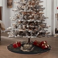 thumbnail image 4 of Bingfone Christmas Tree Skirt Mat Christmas Decoration Interior 48" -Metal Style Horned Skull, 4 of 6