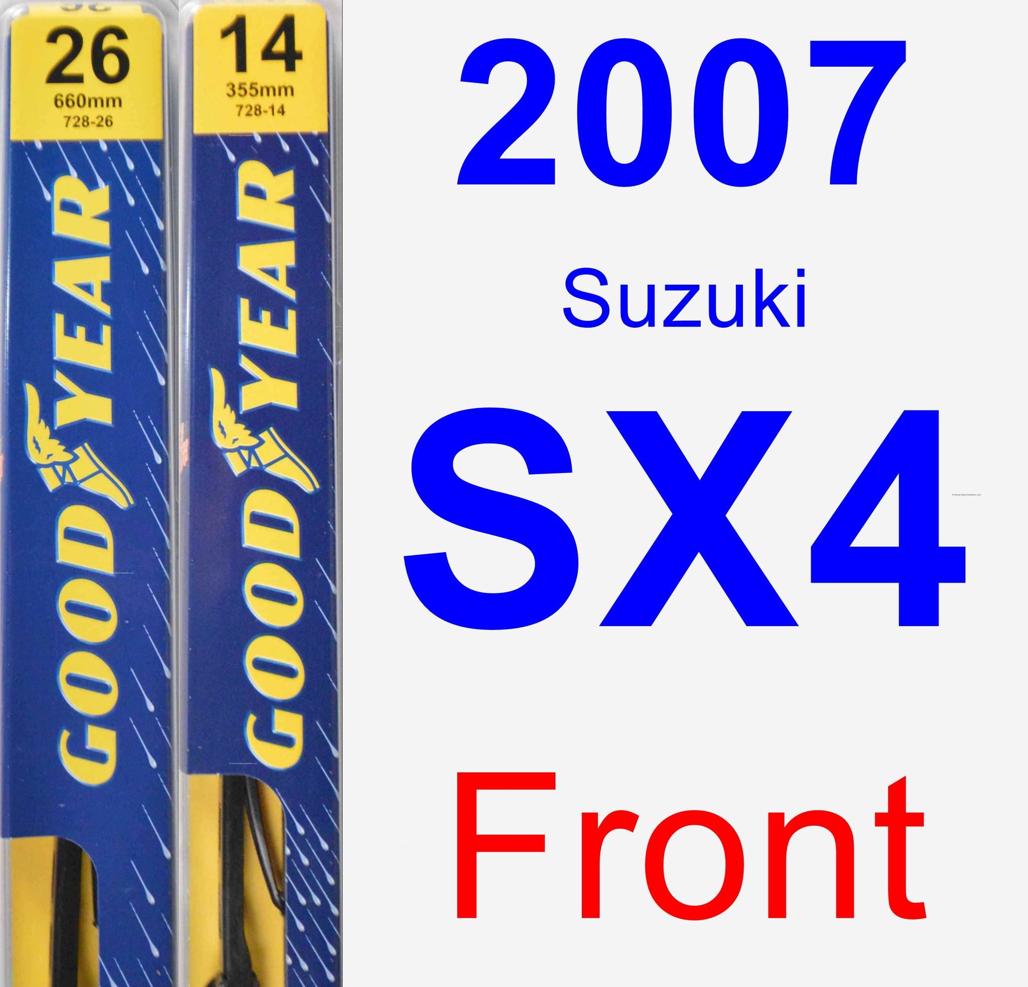 2007 Suzuki SX4 Wiper Blade Set/Kit (Front) (2 Blades) Premium