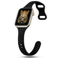 thumbnail image 5 of Fulsaxad Leopard Slim Sport Band Compatible with Apple Watch Bands iWatch Band 38mm 40mm 41mm 45mm 44mm 42mm 49mm Women, Thin Engraved Silone Sport  for iWatch Ultra Series 9 8 7 SE 6 5 4 3 2 1, 5 of 10