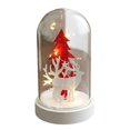 thumbnail image 2 of Dserfhy Christmas Figures in Glass Dome Tabletop Decoration LED Light Up Christmas Cloche Ornaments for Indoor Home Tabletop Decor, 2 of 8