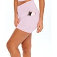 thumbnail image 2 of Natural Uniforms Women's High Waist Yoga Shorts&nbsp;Tummy Control with Deep Pockets (Large, Pink), 2 of 6