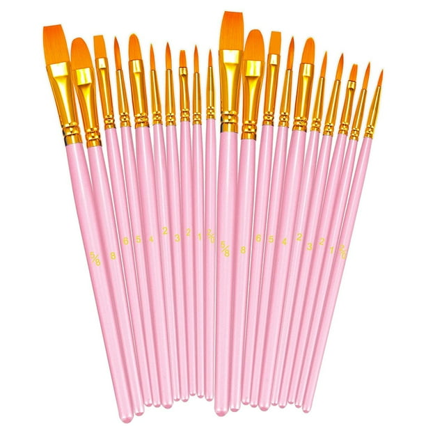 El juego de pinceles se utiliza para pintura con acuarela al óleo, manicura facial y pinceladas para detalles en miniatura.