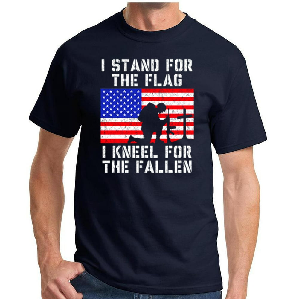 Buy Cool Shirts - Men's I Stand for the Flag Tee Shirt - Navy, 4XL - Walmart.com - Walmart.com