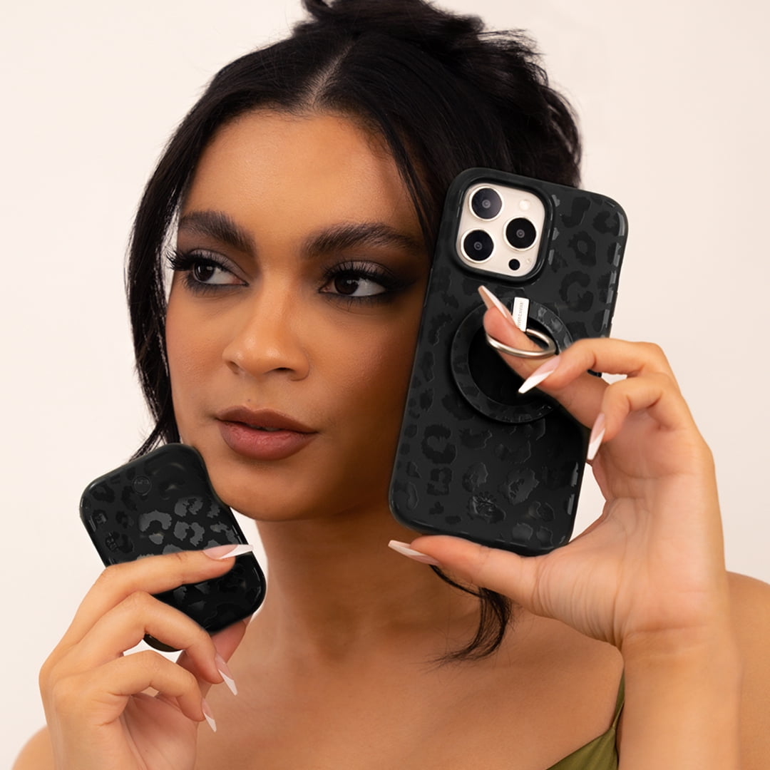 Velvet Caviar for iPhone 14 Plus Case Leopard - Compatible with MagSafe - Cute Protective Phone Cases for Women - Black Cheetah Print