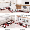 thumbnail image 5 of Red Black White Geometric Kitchen Rugs - Modern Decoration Style Non-Slip Absorbent Sink Mats, Waterproof Runner Rug for Laundry Room, Set of 2 (17x30+17x48), Adds Bold Patterns, 5 of 6