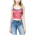 thumbnail image 1 of Camiseta sin mangas Aeropostale Hibiscus para mujer, rosa, extragrande, 1 of 2