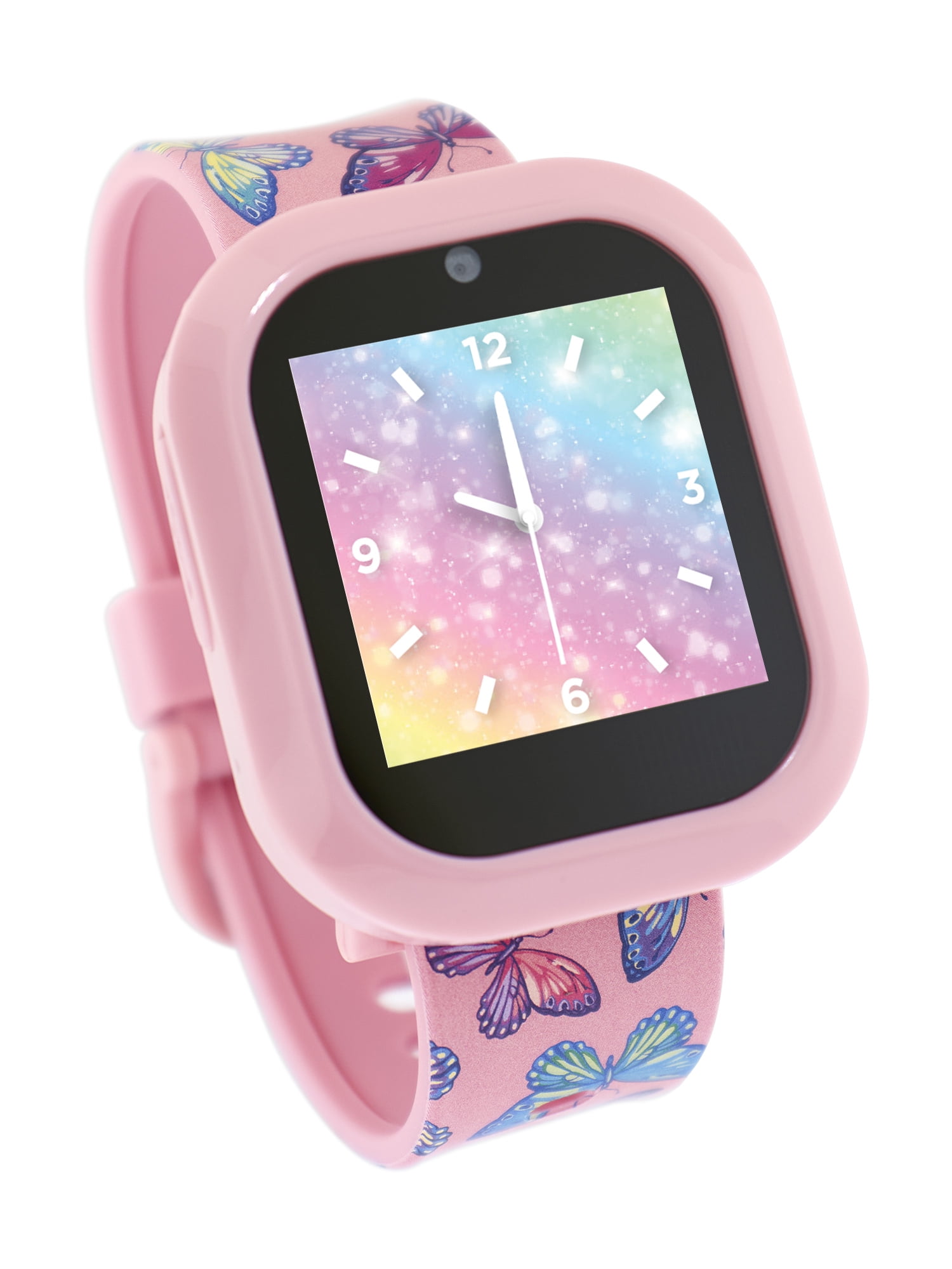 Itech Junior Kids Girls Butterfly Bluetooth Enabled Smartwatch with Interchangeable Straps and Bezels