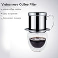 thumbnail image 3 of Yeacher Vietnamese Coffee Filter Stainless Steel Vietnamese Coffee Maker Portable Coffee Drip Maker Gravity Insert, 3 of 7