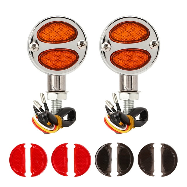 Clignotant, Lumière de Clignotants de Moto 12V Résistant aux Chocs LED pour Moto Noir, Électroplating