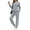 Gray, variant on UVN Outfit Set for Women Long Sleeve Tops and Jogger Pants 2 Piece Matching Set with Pockets