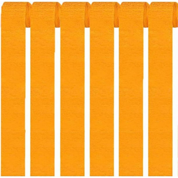 Papel crepé naranja, serpentinas naranjas decorativas para fiesta de cumpleaños, (6 piezas, naranja)