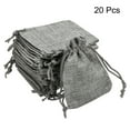 thumbnail image 3 of Uxcell Linen Burlap Bags with Drawstring for Gifts,DIY Craft Grey 9 x 12cm 20pack, 3 of 5