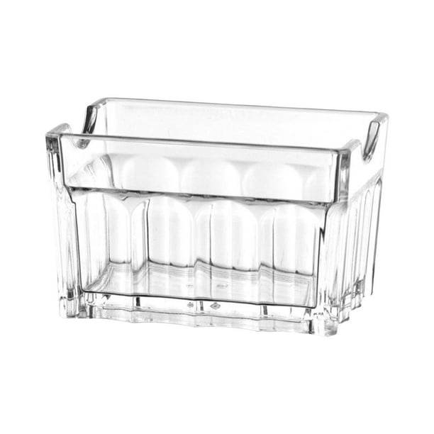 Porta paquetes de azúcar acrílico Tazón para bolsitas de té Sobres de azúcar Plato para tarjetas de presentación 88 cm x 62 cm x 55 cm