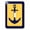 Blue and Yellow, variant on 3dRose, Blue Boat Anchor Red Outline, single toggle switch
