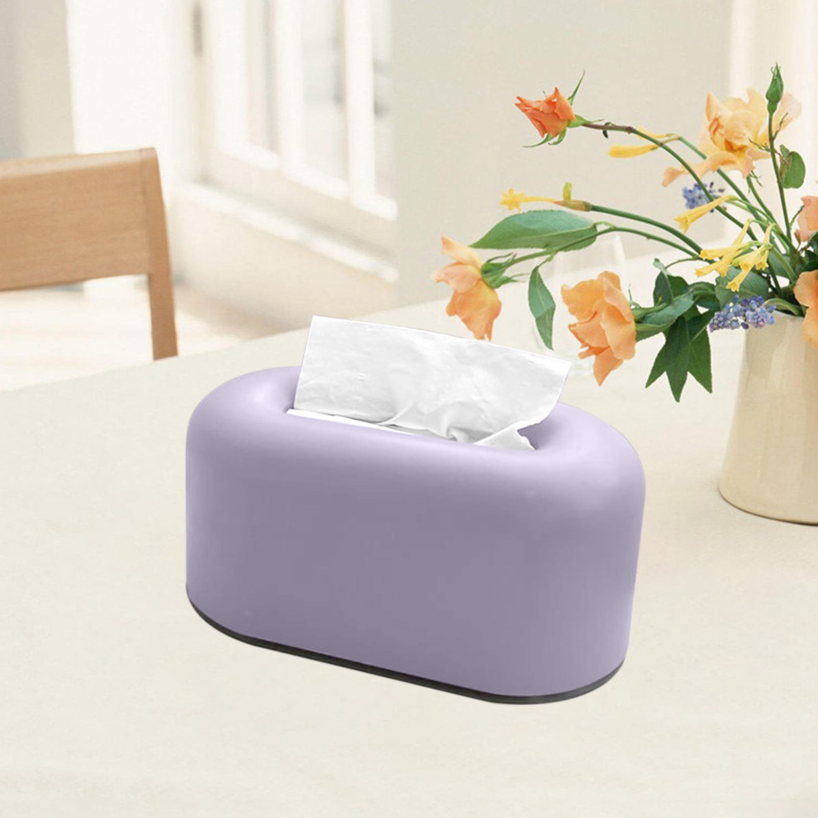 Couvercle De Boîte à Mouchoirs Avec Support Auto-adhésif - Design Moderne - Pour Salle De Bain, Cuisine, Bureau - Bleu - 10
