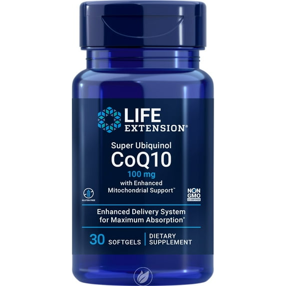(3 Pack) Life Extension Super Ubiquinol CoQ10 with Enhanced Mitochondrial Support 100 mg, 30 softgels