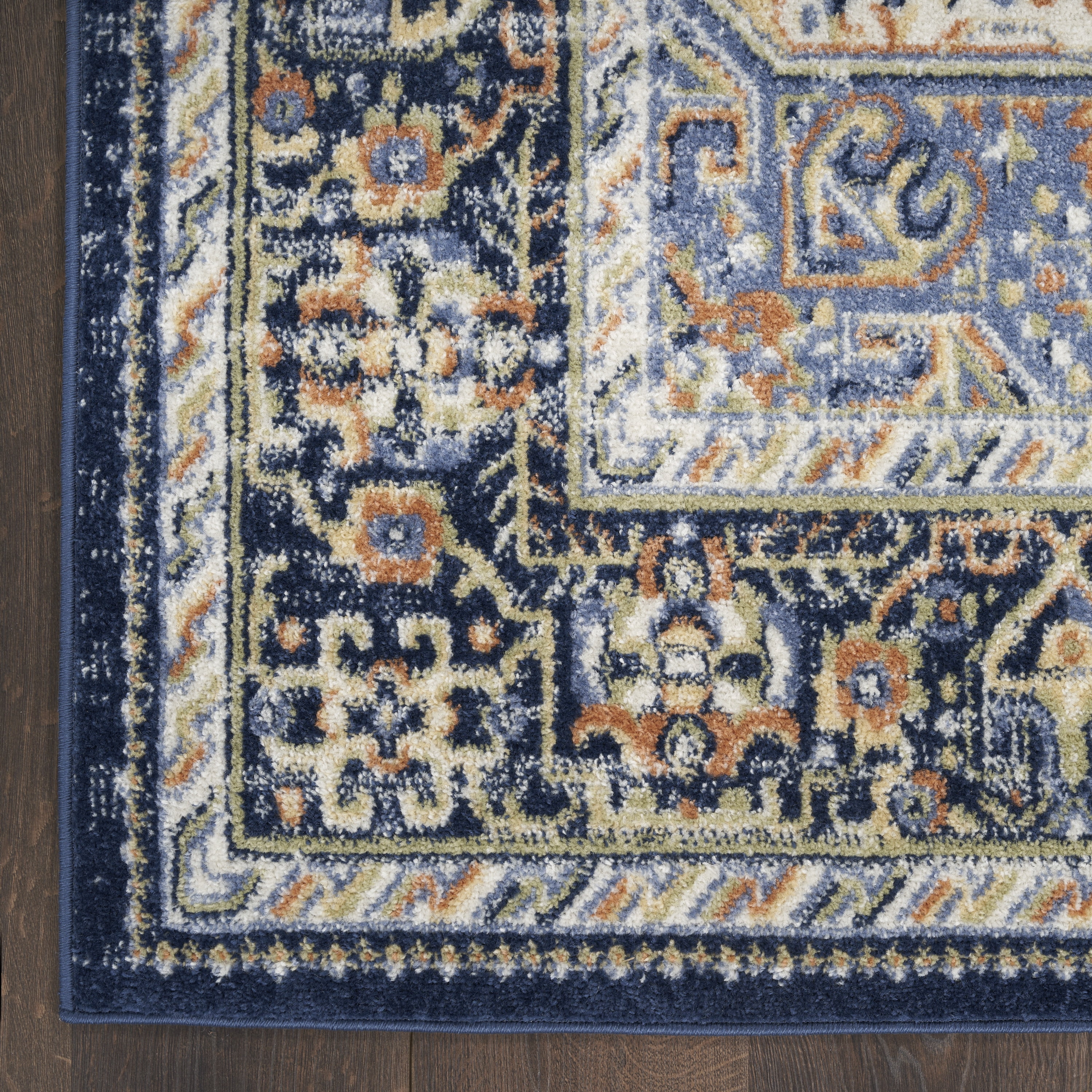 Nourison Essentials Indoor/Outdoor Navy 4' x 6' Area Rug (4x6)
