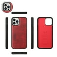 thumbnail image 5 of Wallet Case Compatible with iPhone 12/12 Pro, [2 in 1] [Magnetic Detachable] Zipper Wallet Folio Case [Crossbody & Wrist Strap] Slim Shock Back Cover with Credit Card Purse (6.1Inch) - Red, 5 of 11
