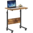 thumbnail image 1 of Bureau Debout Mobile Réglable en Pouces avec Station de Recharge, Petit Bureau d'Ordinateur Roulant, Bureau Portable pour Portable avec Étagères de Rangement et Roulettes pour Bureau à Domicile (Vintage), 1 of 4