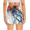 thumbnail image 4 of Uemuo Colorful Floral Jellyfish Pattern Women's Athletic Shorts High Waisted Running Shorts with Liner Pockets Gym Elastic Workout Shorts-, 4 of 9